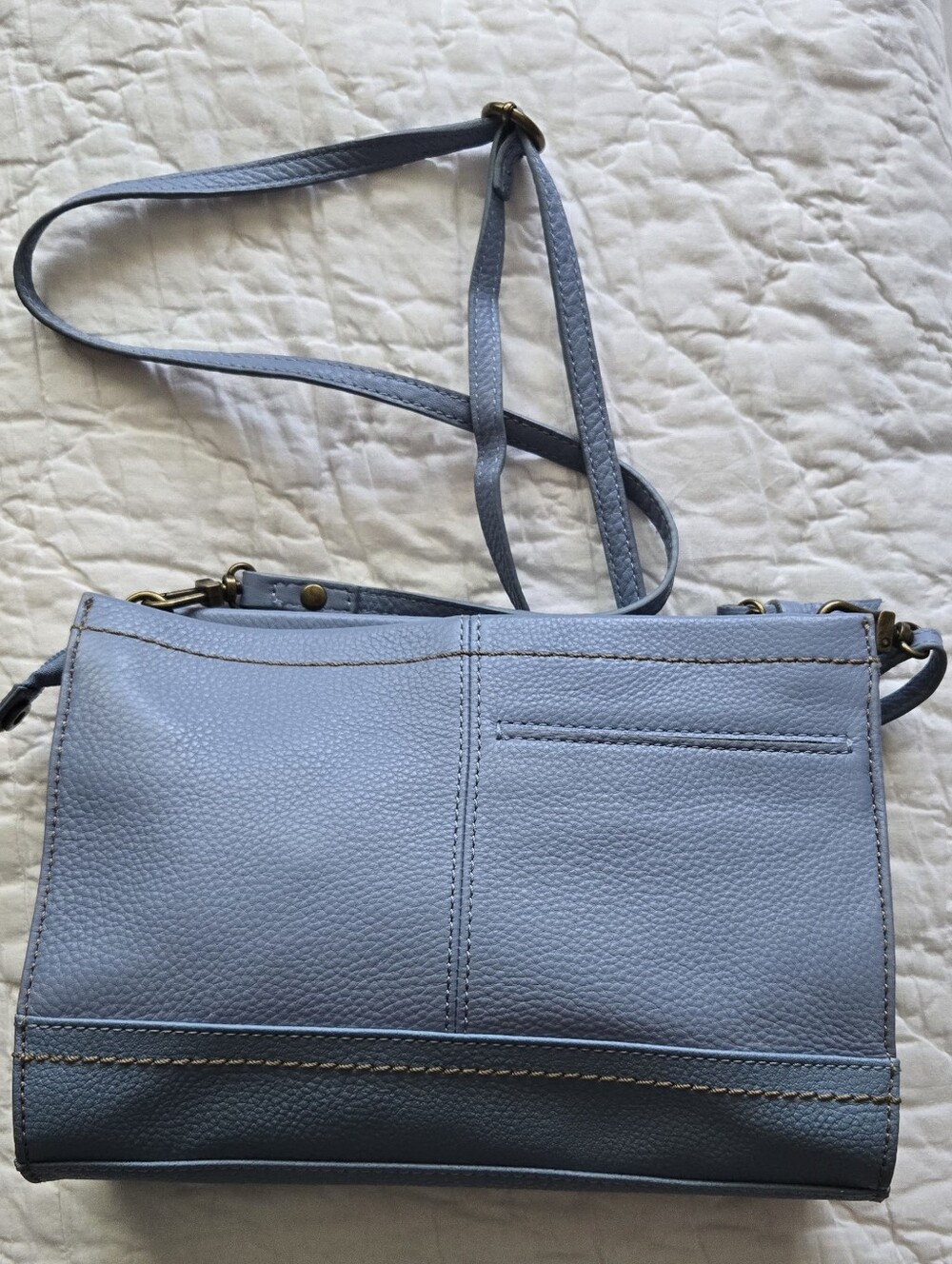 The Sak Light Blue Pebbled Leather Crossbody Bag - Picture 2 of 13